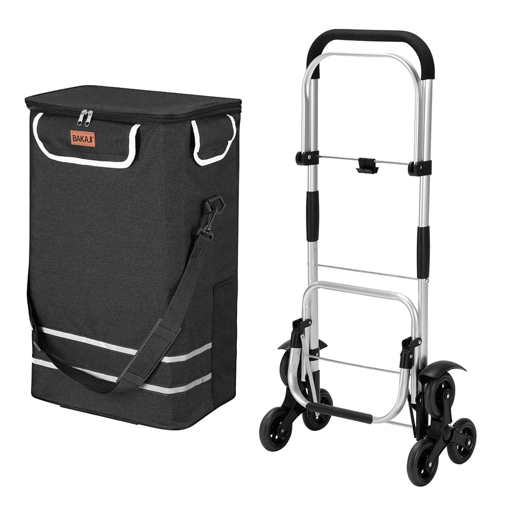 Carrello Spesa Montascale 56L Nero Borsa Termica Trolley Portaspesa con Tracolla in Trolley per la spesa Esplodia - Napoli, commercioVirtuoso.it