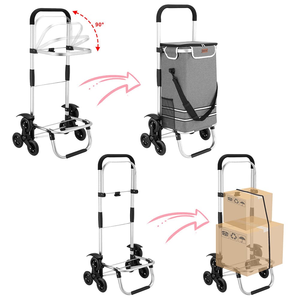 Carrello Spesa Montascale 56L Grigio Borsa Termica Trolley Portaspesa e Tracolla in Trolley per la spesa Esplodia - Napoli, commercioVirtuoso.it