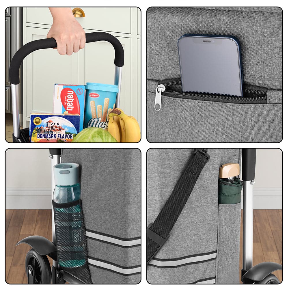 Carrello Spesa Montascale 56L Grigio Borsa Termica Trolley Portaspesa e Tracolla in Trolley per la spesa Esplodia - Napoli, commercioVirtuoso.it