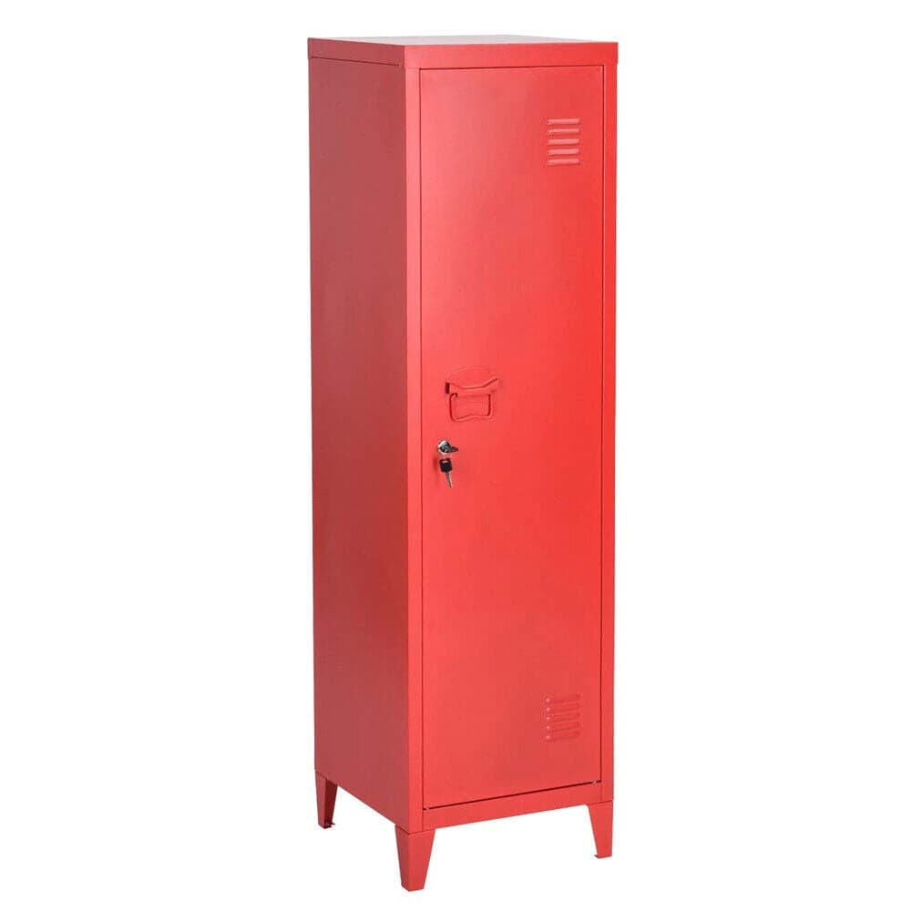 Armadietto Spogliatoio in Metallo con Chiave 1 Anta 3 Scomparti 138x38,5x38,5 Rosso in Armadi Danyx - Casoria, commercioVirtuoso.it