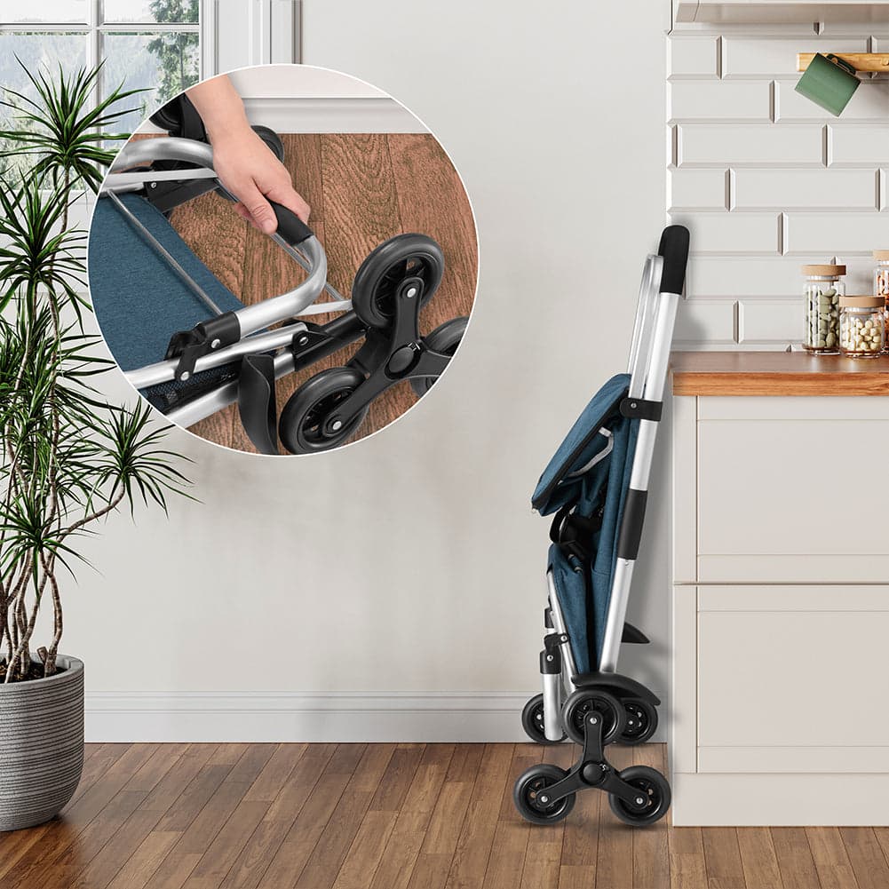 Carrello Spesa Montascale 50L Pieghevole con Borsa Termica Impermeabile 6 Ruote Blu in Trolley per la spesa Danyx - Casoria, commercioVirtuoso.it