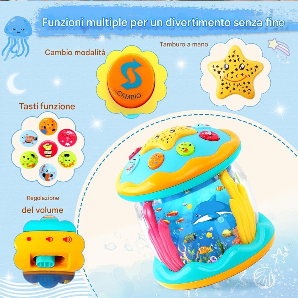 Ocean Paradise Giocattolo Rotante con Led Bambini 2 Colori Assortiti Idea Regalo in Trottole Esplodia - Napoli, commercioVirtuoso.it
