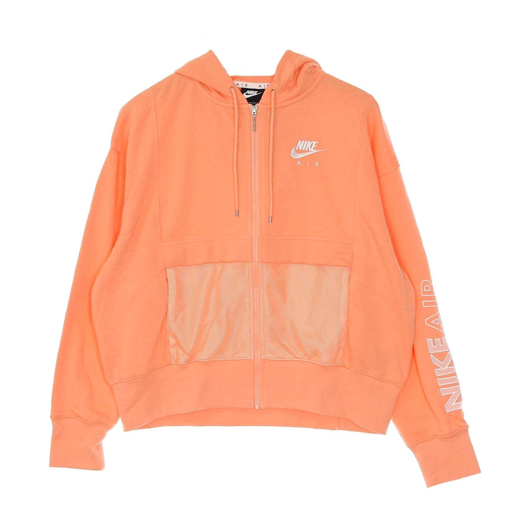 Nike Felpa Cappuccio Zip Donna Sportswear Air Top Fleece Crimson Bliss/white da donna