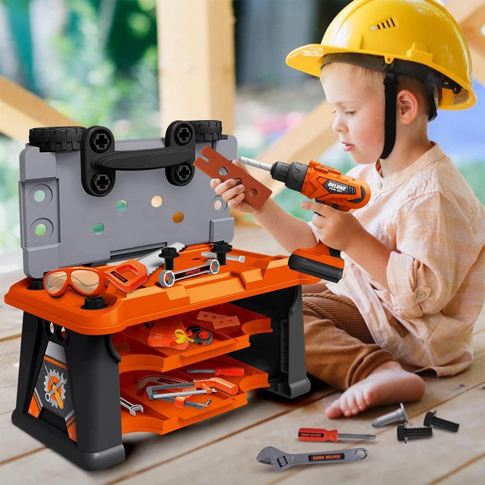Banco Attrezzi per Bambini 2 in 1 65 Pz Valigetta Trapano Elettrico Idea Regalo in Attrezzi da lavoro Esplodia - Napoli, commercioVirtuoso.it