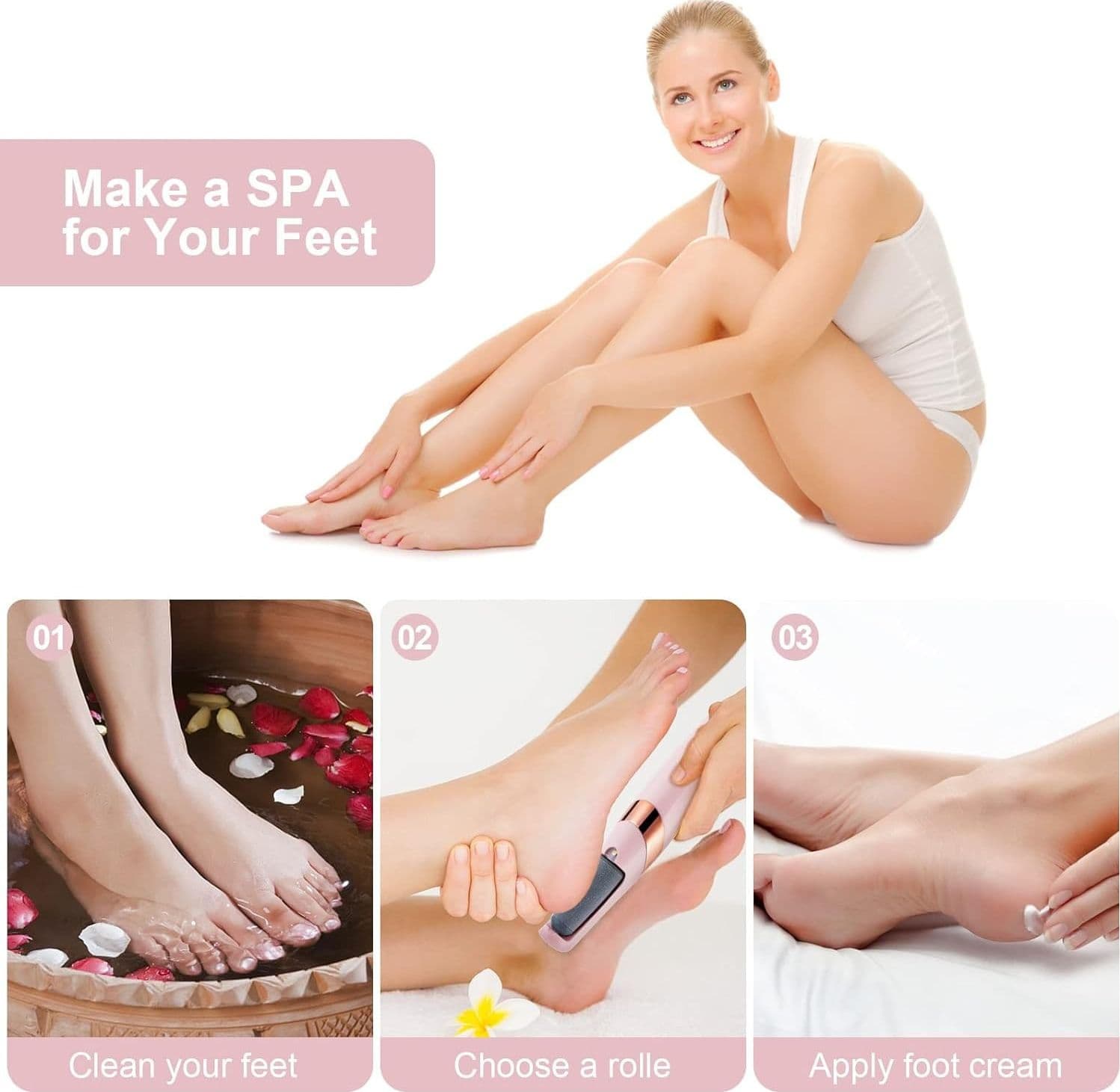 PEDICURE A BATTERIA RICARICABILE ELIMINA CALLI RIMUOVI DURONI PIEDI ESFOLIANTE in Lime per pedicure Trade Shop italia - Napoli, commercioVirtuoso.it