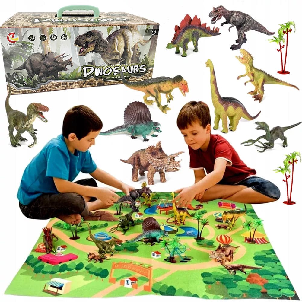 Playset Dinosauri 15 Pezzi con Custodia e Tappetino Dino T-Rex Idea Regalo in Dinosauri e creature preistoriche Esplodia - Napoli, commercioVirtuoso.it
