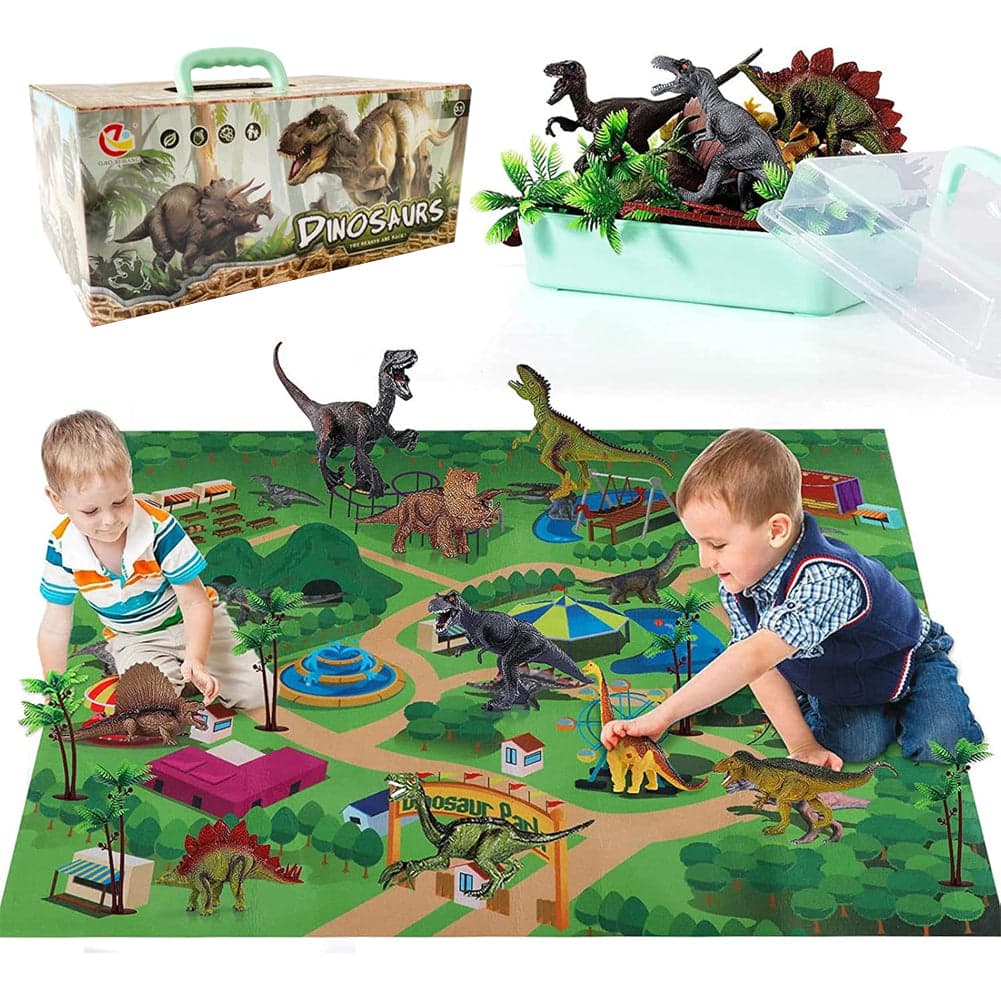 Playset Dinosauri 15 Pezzi con Custodia e Tappetino Dino T-Rex Idea Regalo in Dinosauri e creature preistoriche Esplodia - Napoli, commercioVirtuoso.it