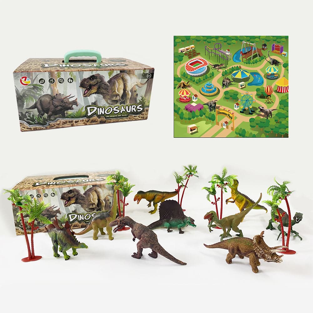 Playset Dinosauri 15 Pezzi con Custodia e Tappetino Dino T-Rex Idea Regalo in Dinosauri e creature preistoriche Esplodia - Napoli, commercioVirtuoso.it