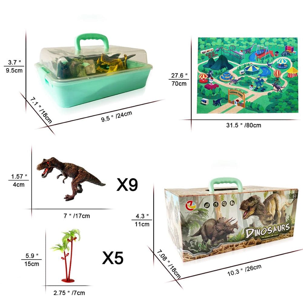 Playset Dinosauri 15 Pezzi con Custodia e Tappetino Dino T-Rex Idea Regalo in Dinosauri e creature preistoriche Esplodia - Napoli, commercioVirtuoso.it