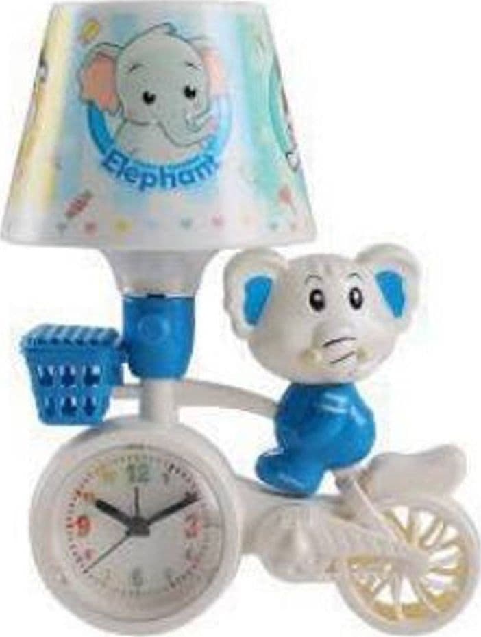 LAMPADA DA TAVOLO SCRIVANIA A LED CON OROLOGIO PER CAMERETTA ELEFANTE SU BICI in Lampade da tavolo e abat-jour Trade Shop italia - Napoli, commercioVirtuoso.it