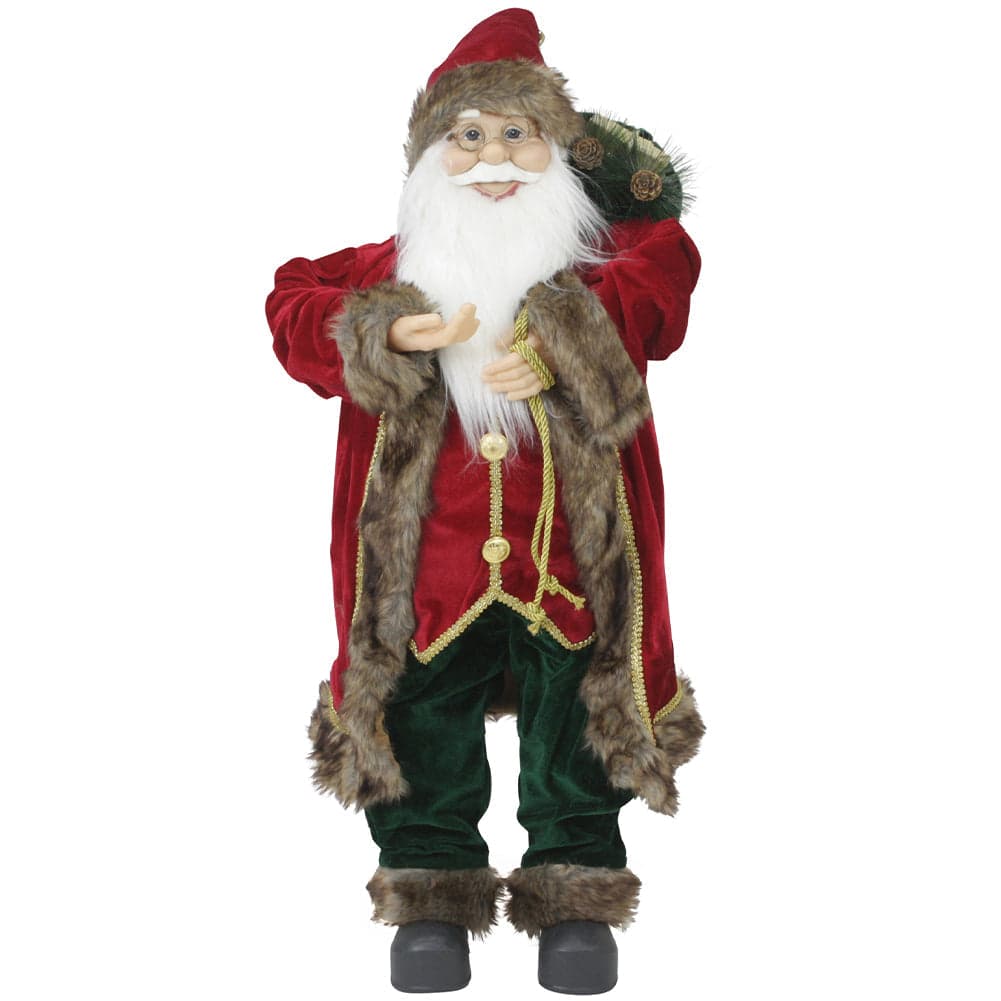 Statuina Babbo Natale Addobbo Statuetta 60cm Vestiti in Tessuto Decoro Natalizio in Oggettistica Esplodia - Napoli, commercioVirtuoso.it