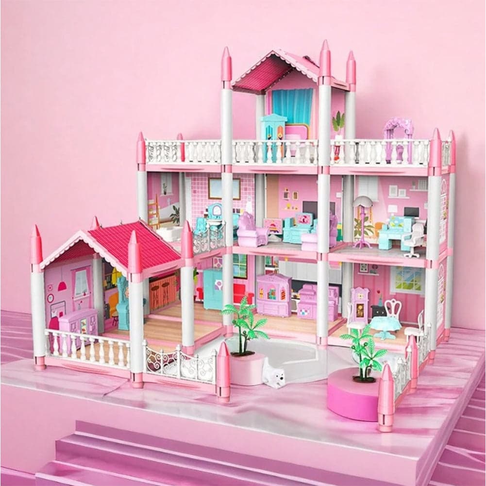 Casa delle Bambole 3 Piani con 9 Stanze Accessori e Mobili regalo bambina in Case delle bambole Danyx - Casoria, commercioVirtuoso.it