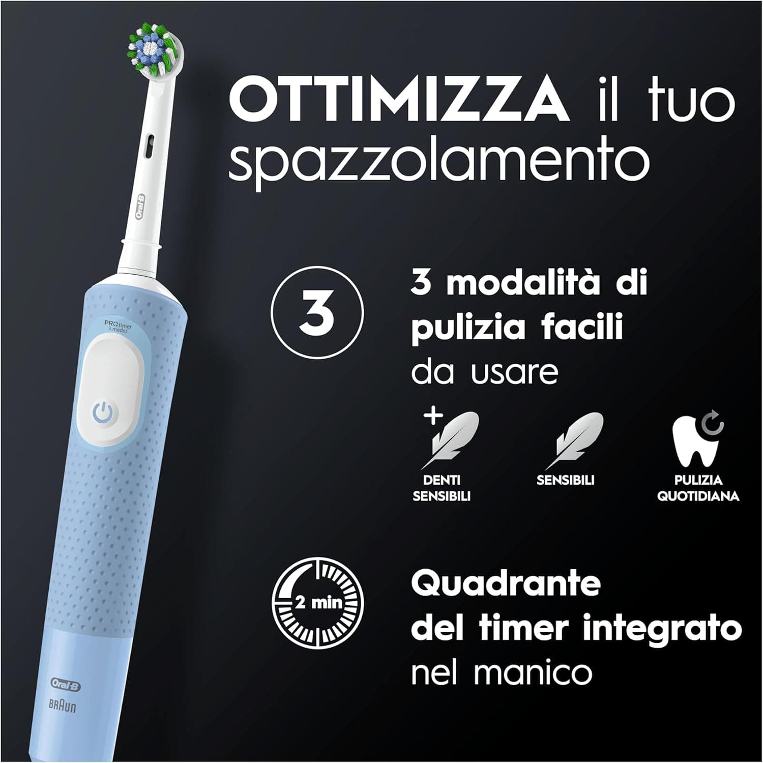 Oral-B Spazzolino Elettrico Ricaricabile Vitality Pro, 1 Testina. 1 Spazzolino in  Esplodia - Napoli, commercioVirtuoso.it