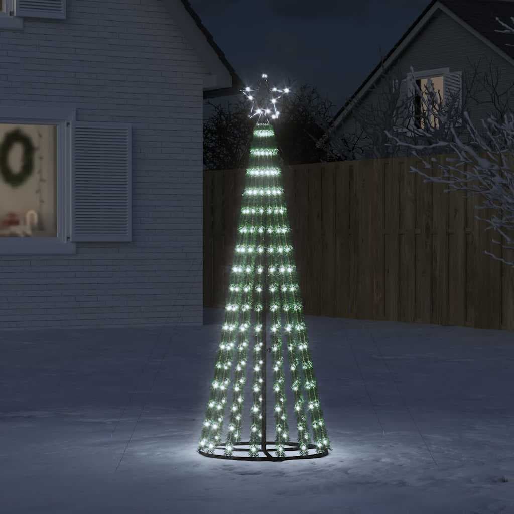 Albero di Natale LED 180 cm con 275 Luci Bianco Freddo e 8 Effetti Luminosi
