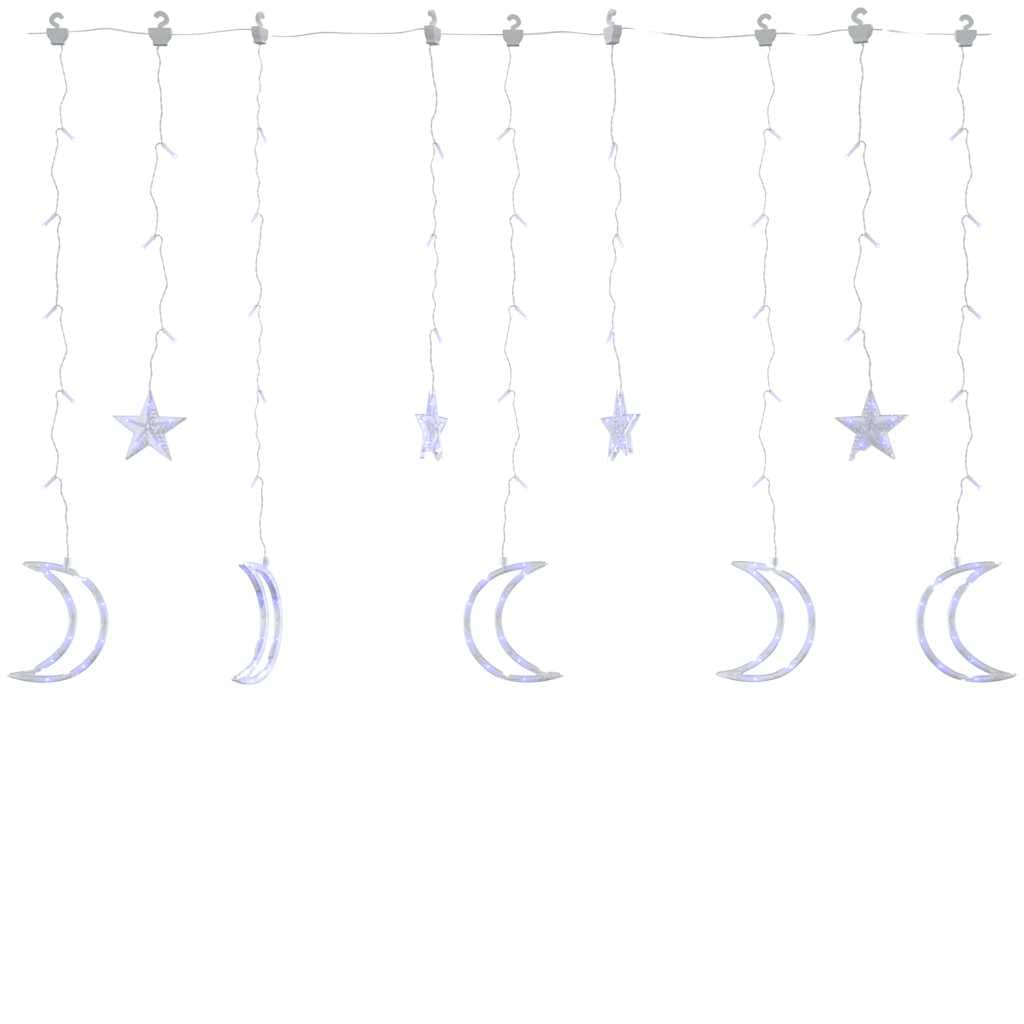 Luci Stella e Luna 138 LED Blu con Telecomando USB per Interni e Esterni in Catene luminose Esplodia - Napoli, commercioVirtuoso.it