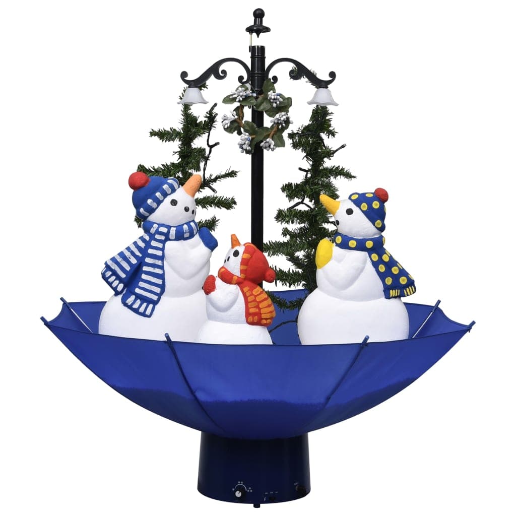 Albero di Natale con Nevicata e Base ad Ombrello Blu 75 cm PVC in Alberi di natale artificiali Esplodia - Napoli, commercioVirtuoso.it