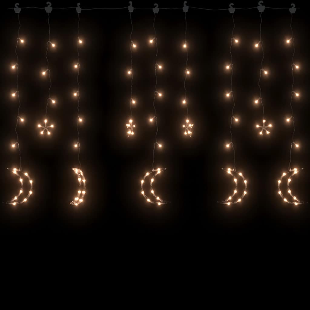 Luci Stella e Luna 138 LED Bianco Caldo con Telecomando per Interni e Esterni in Catene luminose Esplodia - Napoli, commercioVirtuoso.it