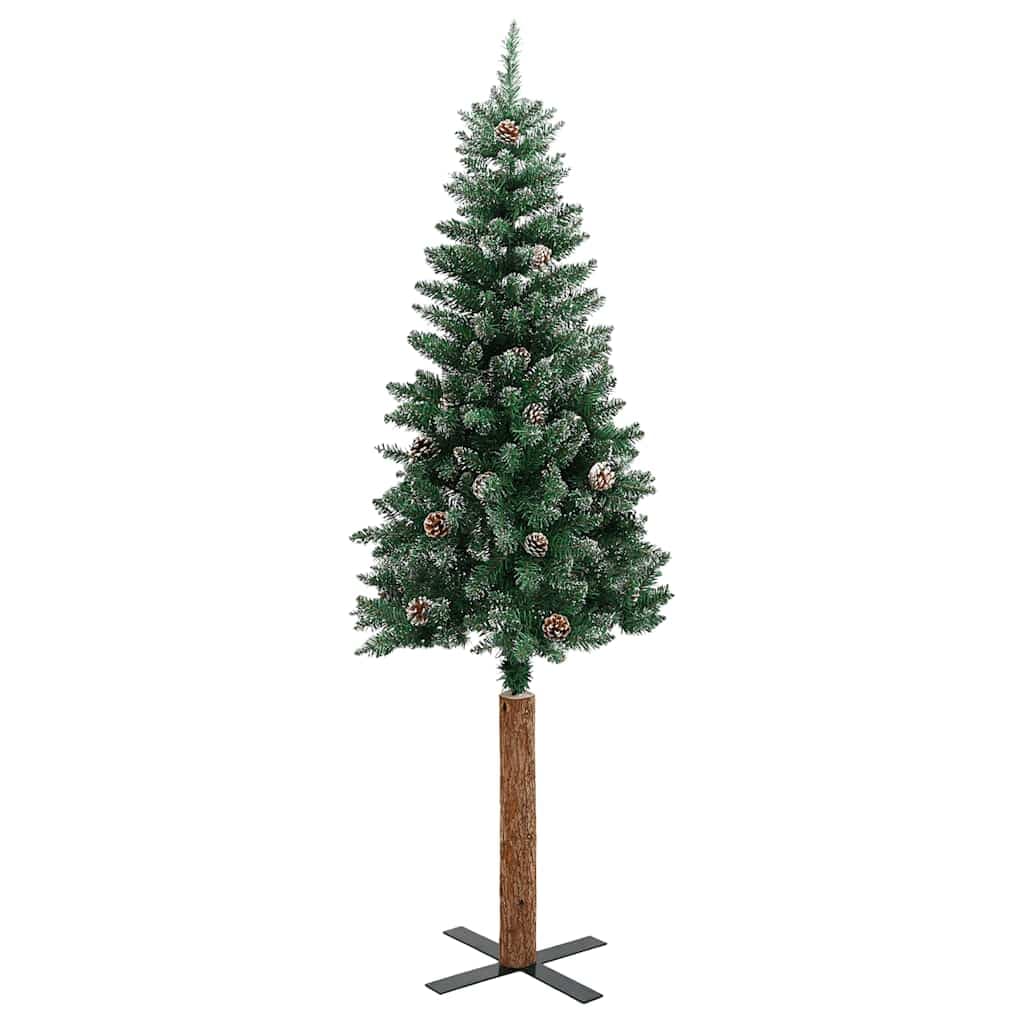 Albero di Natale Sottile con Legno Vero e Neve Verde 180 cm in Alberi di natale artificiali Esplodia - Napoli, commercioVirtuoso.it