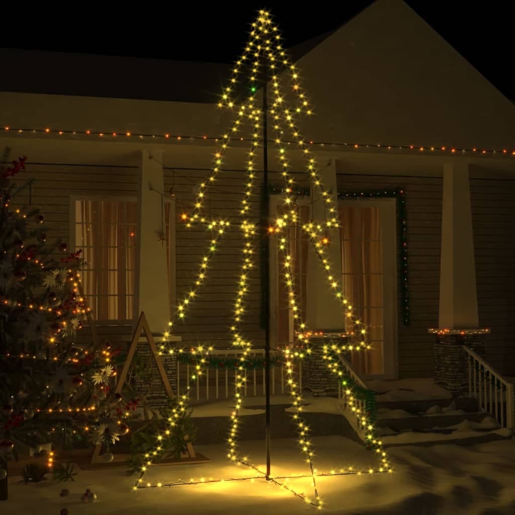 Albero di Natale a Cono 360 LED per Interni Esterni 143x250 cm in Catene luminose Esplodia - Napoli, commercioVirtuoso.it