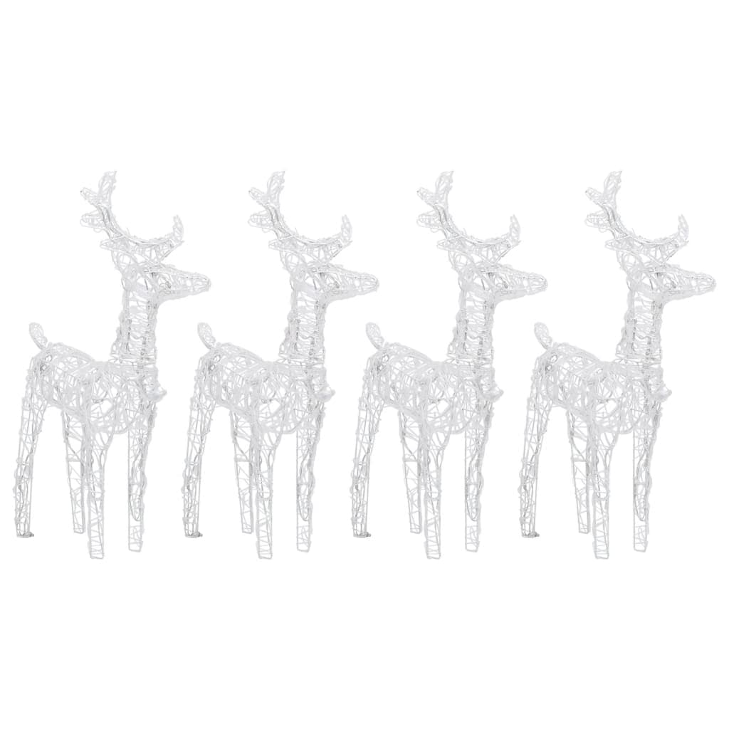 Renne di Natale 4 pz in Acrilico Bianco Freddo con 160 LED e 8 Effetti Luminosi in Catene luminose Esplodia - Napoli, commercioVirtuoso.it