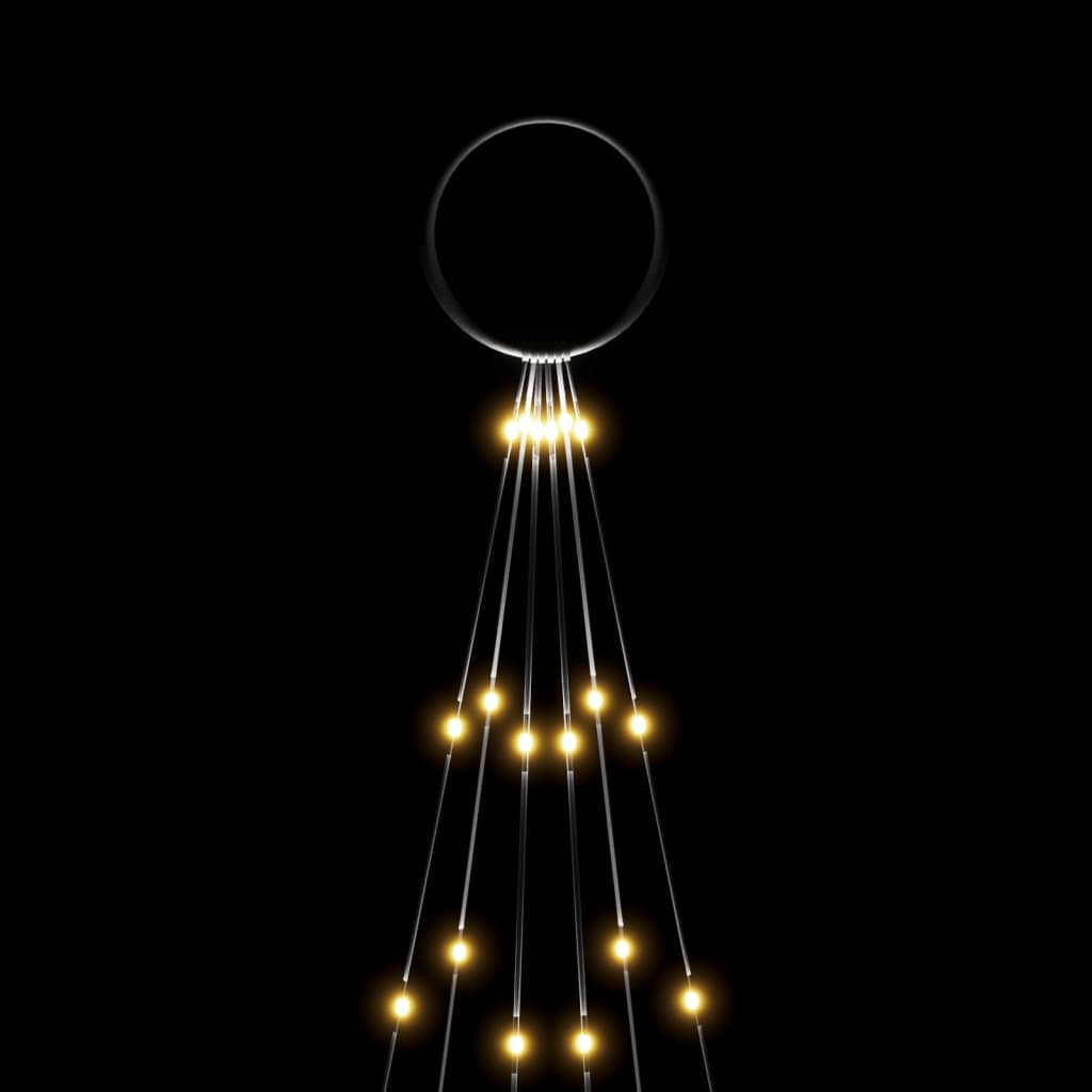 Albero di Natale Pennone 180 cm con 108 LED Bianco Caldo 8 Effetti per Esterno in Alberi di natale artificiali Esplodia - Napoli, commercioVirtuoso.it