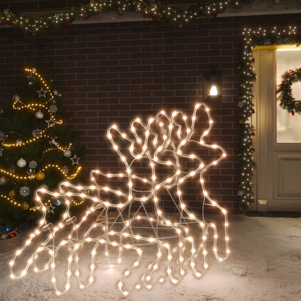 Renna con LED Bianco Caldo 3 pz per Interno e Esterno 57x55x4,5 cm Figura Natalizia in Oggettistica Esplodia - Napoli, commercioVirtuoso.it