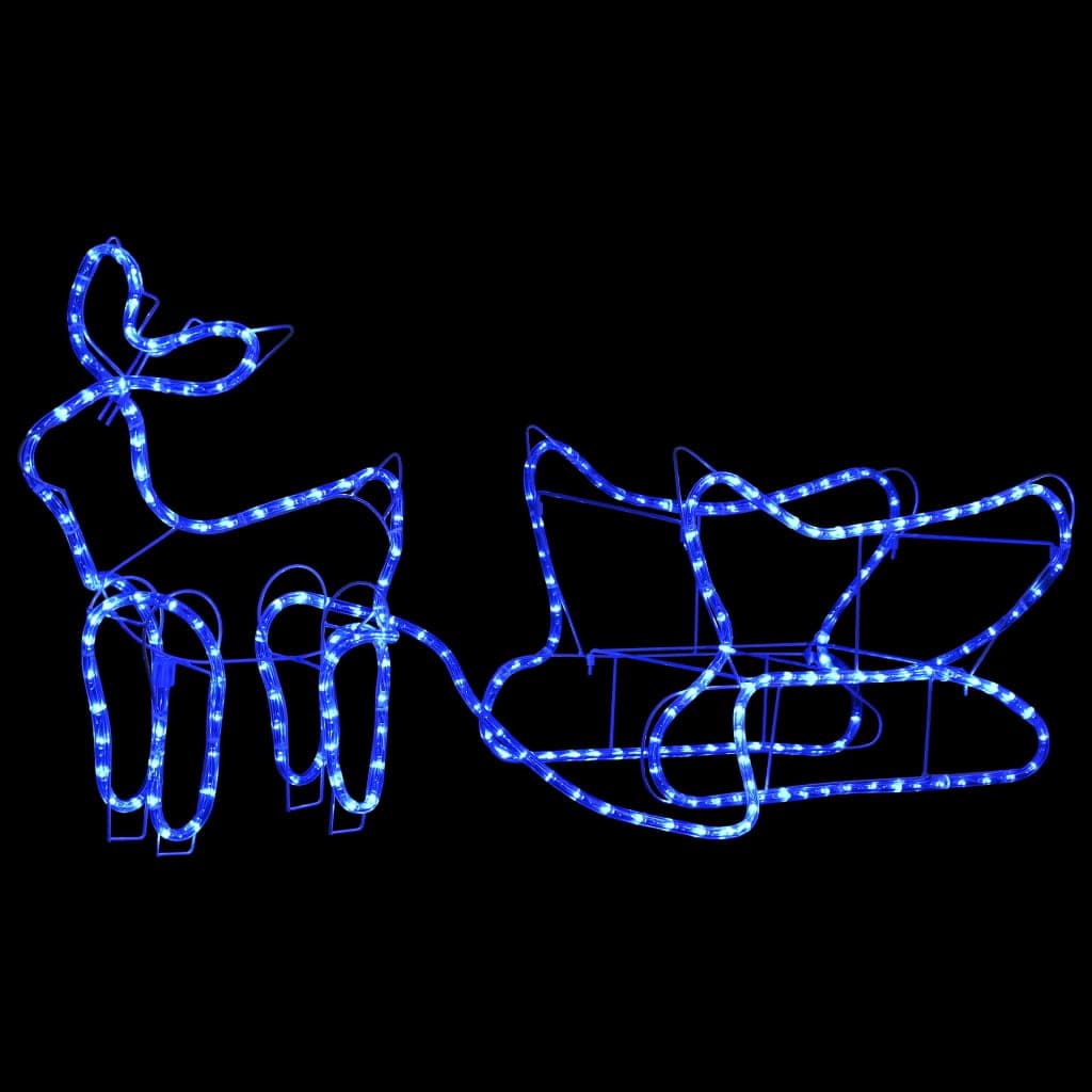 Renne e Slitta Natalizia con 252 LED Blu per Giardino e Esterno in Oggettistica Esplodia - Napoli, commercioVirtuoso.it