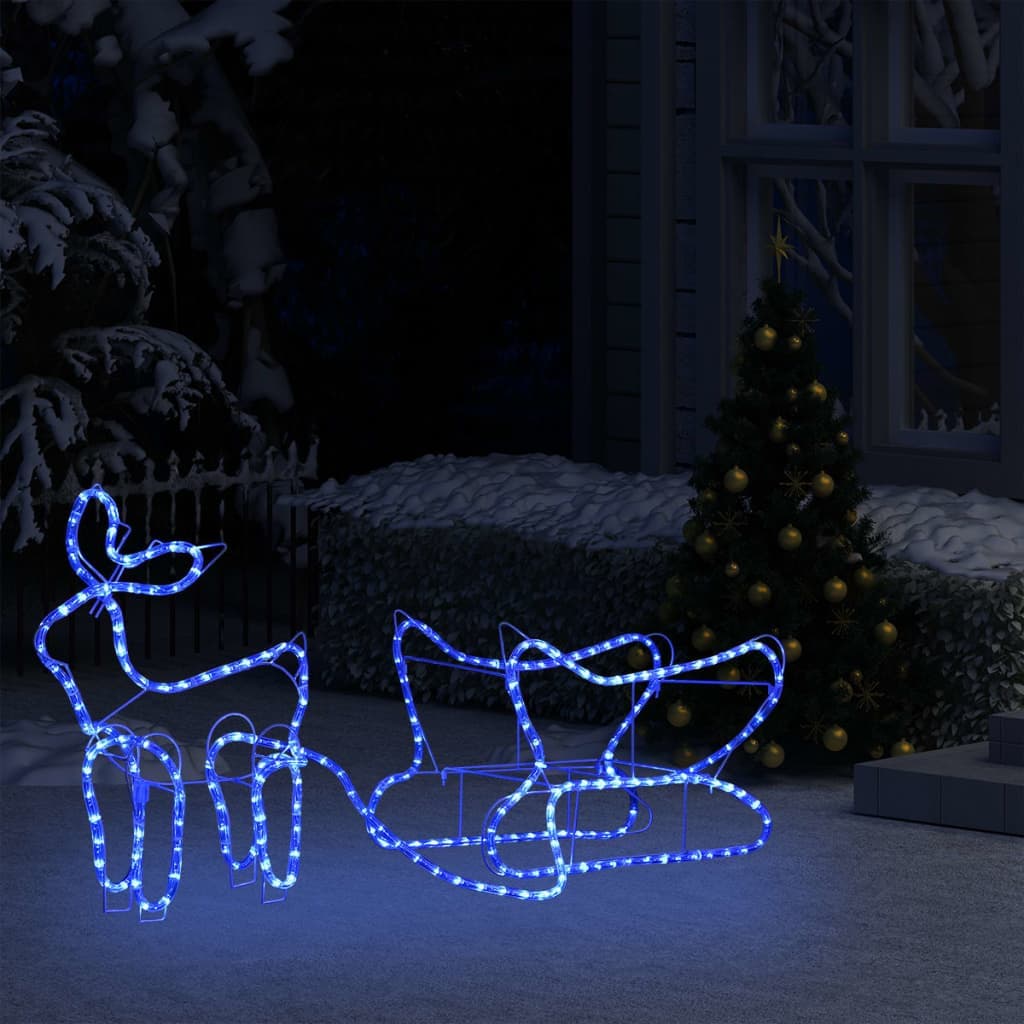 Renne e Slitta Natalizia con 252 LED Blu per Giardino e Esterno in Oggettistica Esplodia - Napoli, commercioVirtuoso.it