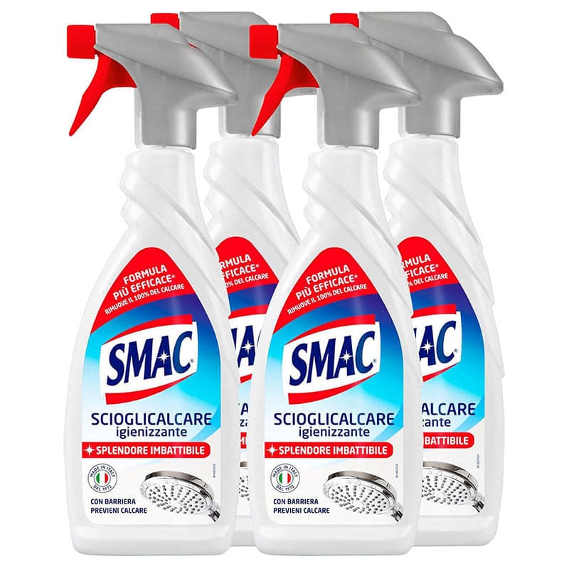 4 x Smac Express Scioglicalcare Igienizzante Anticalcare Bagno Profumato Spray