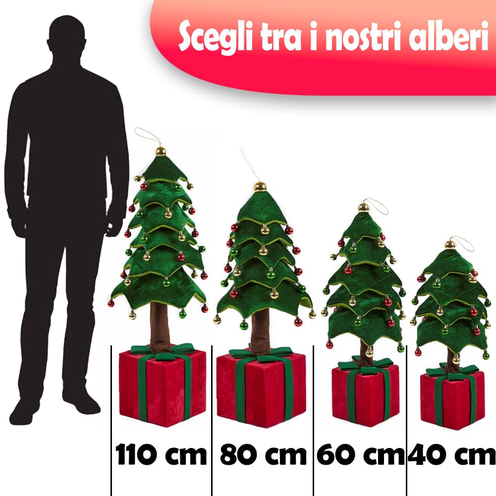 Albero di Natale Pieghevole 80 cm in Velluto Decoro Addobbo Vetrine Casa Negozi in Alberi di natale artificiali Esplodia - Napoli, commercioVirtuoso.it
