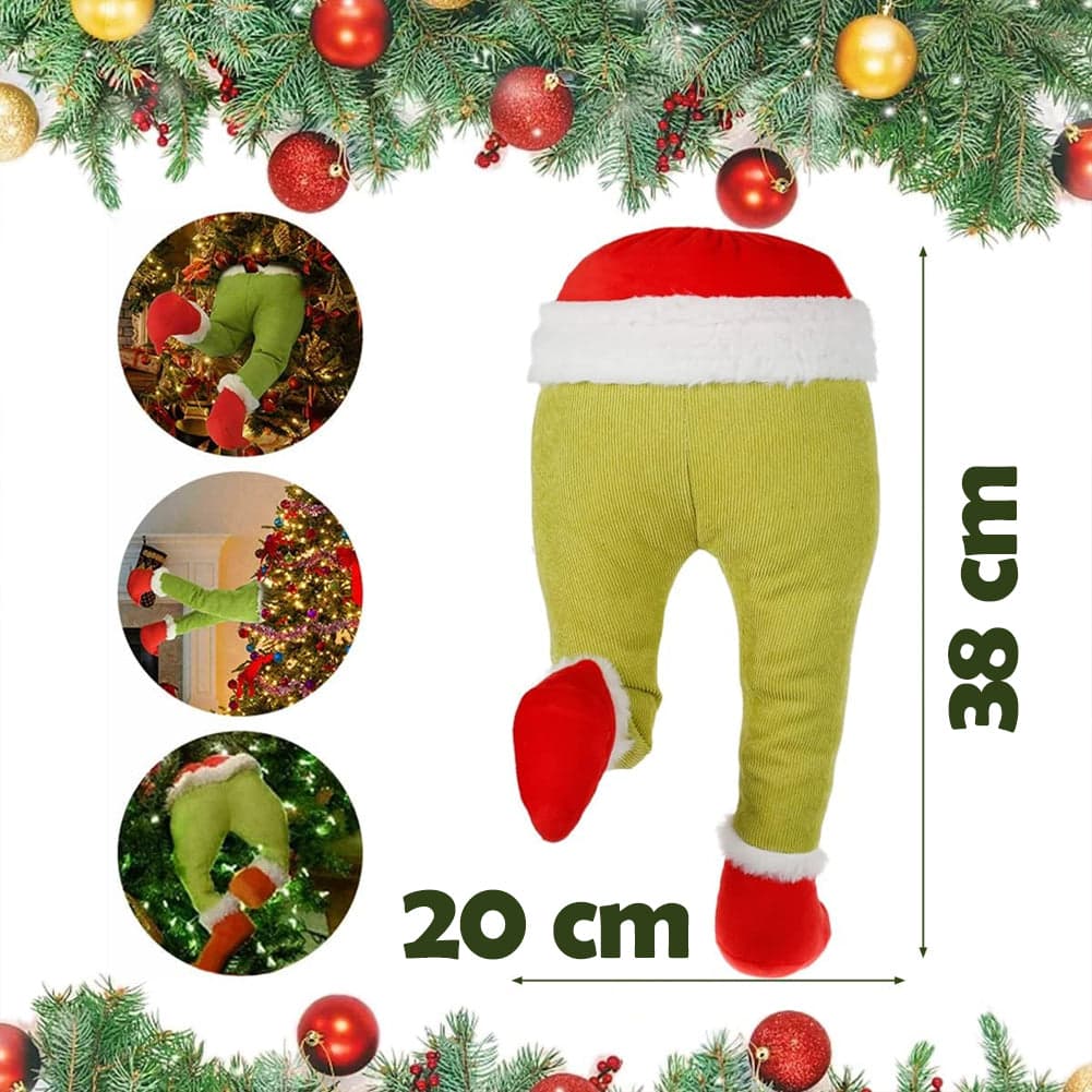 Decorazione Albero di Natale Gambe Elfo Verde Ornamento Addobbo Versatile 38x20cm in Oggettistica Esplodia - Napoli, commercioVirtuoso.it