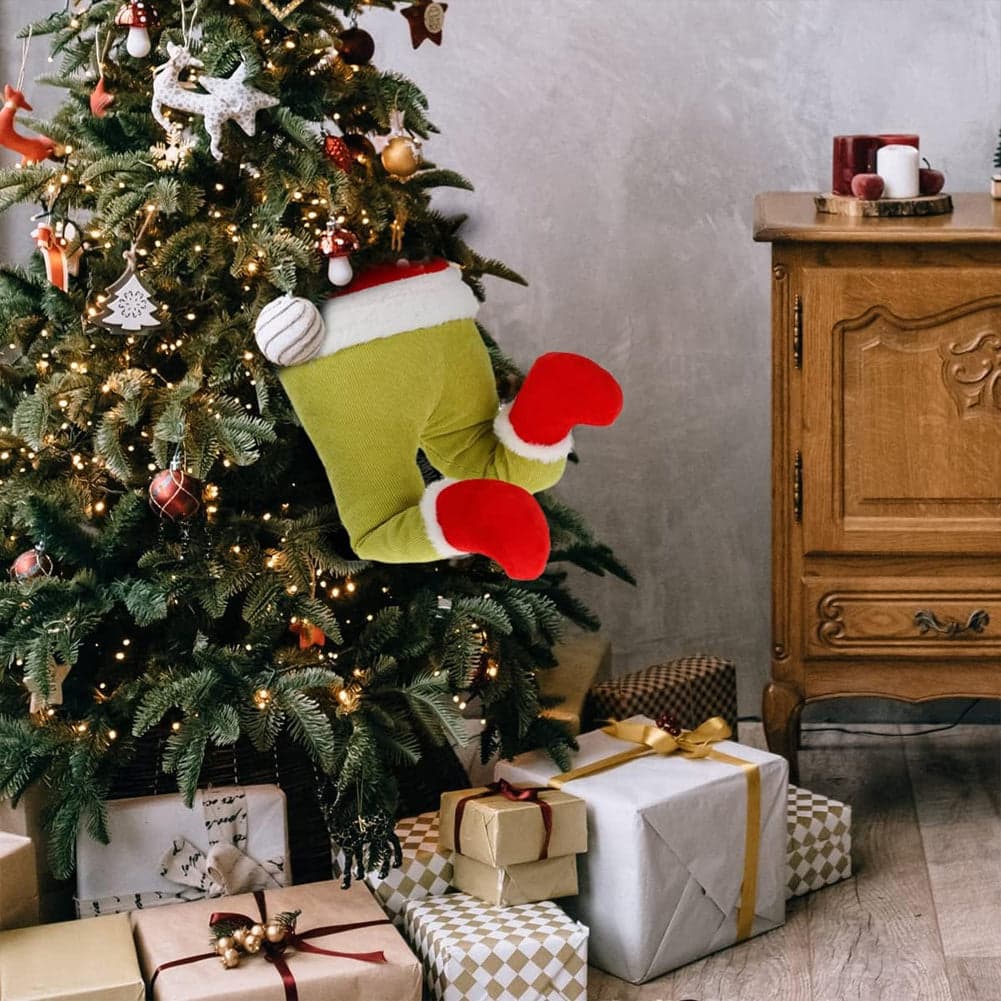 Decorazione Albero di Natale Gambe Elfo Verde Ornamento Addobbo Versatile 38x20cm in Oggettistica Esplodia - Napoli, commercioVirtuoso.it