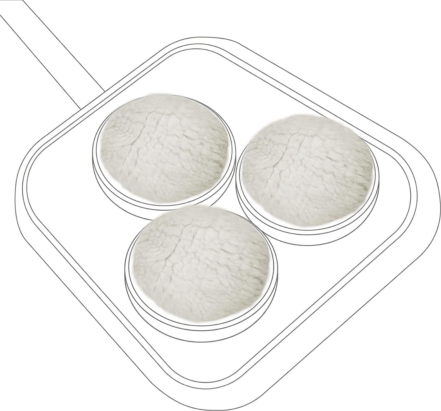 CUFFIE PER LUCIDARE IN LANA PER LUCIDATRICE SET 3 PZ UNIVERSALI - 14x23x1 in prodotto EuroStore07 - Alatri, commercioVirtuoso.it