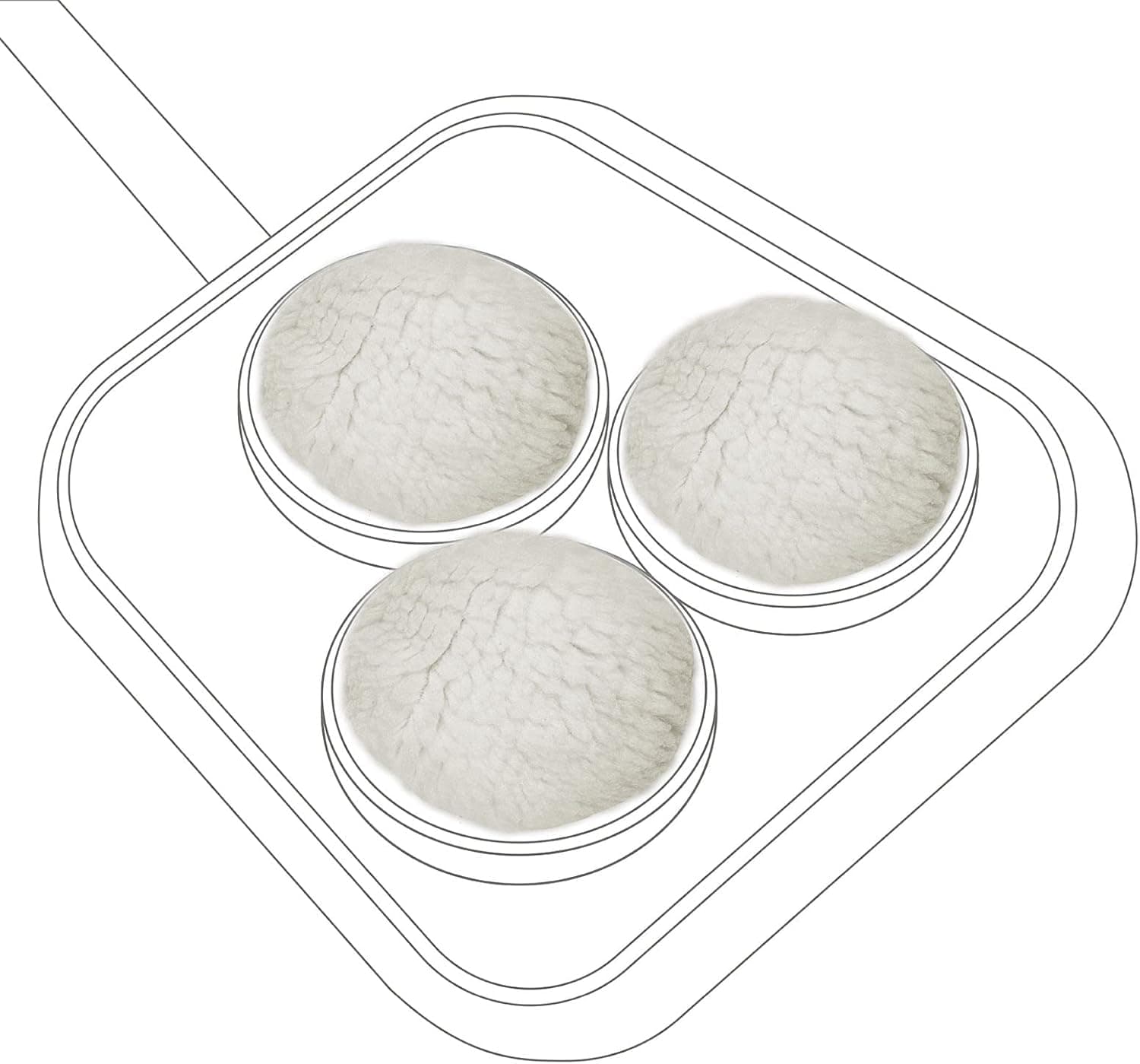 CUFFIE PER LUCIDARE IN LANA PER LUCIDATRICE SET 3 PZ UNIVERSALI - 14x23x1 in prodotto EuroStore07 - Alatri, commercioVirtuoso.it