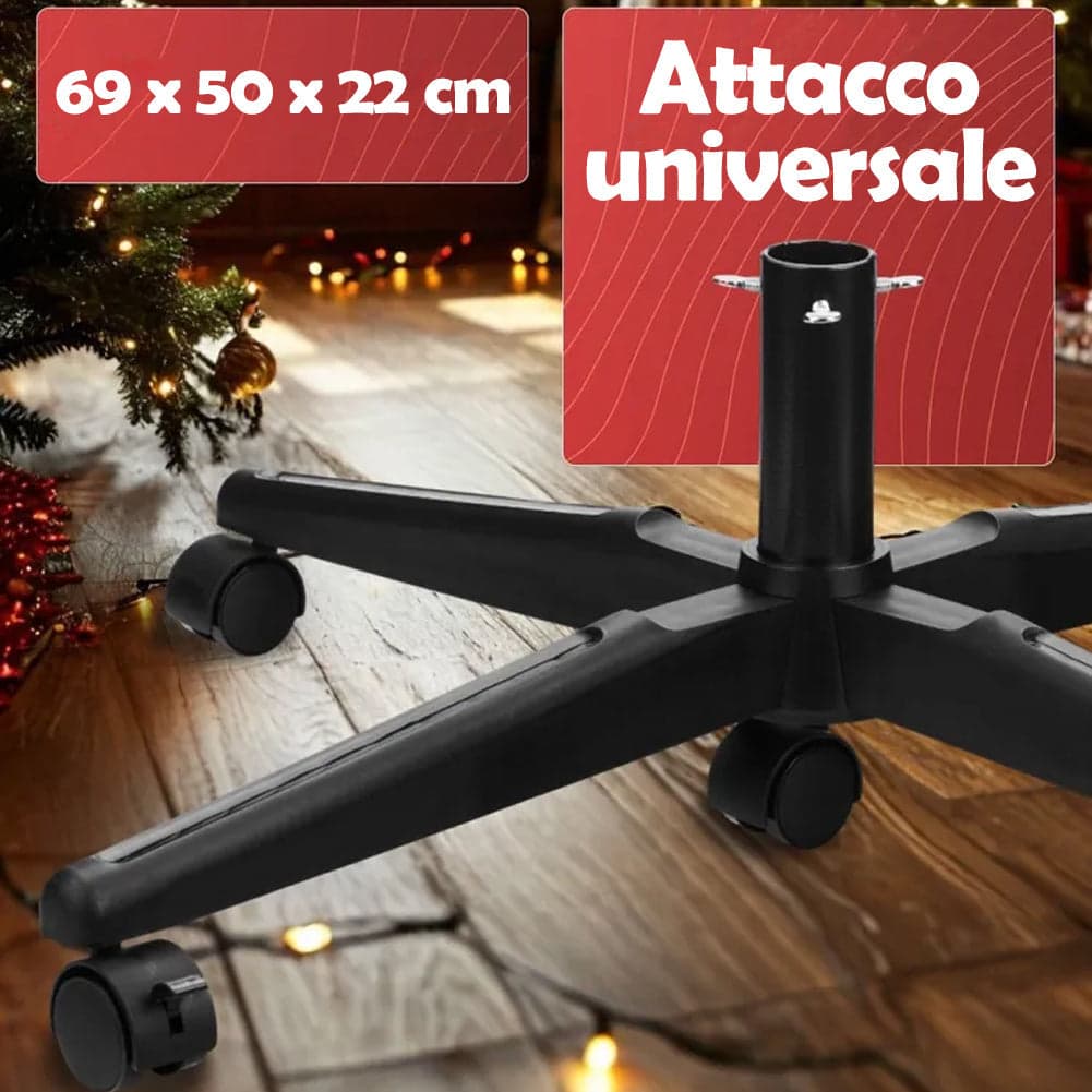 Base Albero di Natale Universale con Ruote Supporto Versatile Nero 69x22x50cm in Basi e supporti per alberi di Natale Esplodia - Napoli, commercioVirtuoso.it