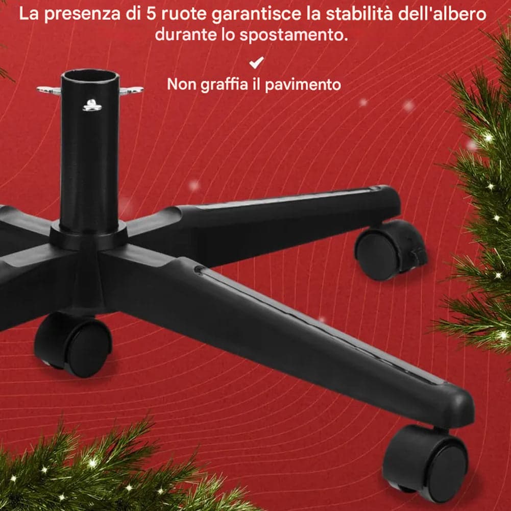 Base Albero di Natale Universale con Ruote Supporto Versatile Nero 69x22x50cm in Basi e supporti per alberi di Natale Esplodia - Napoli, commercioVirtuoso.it