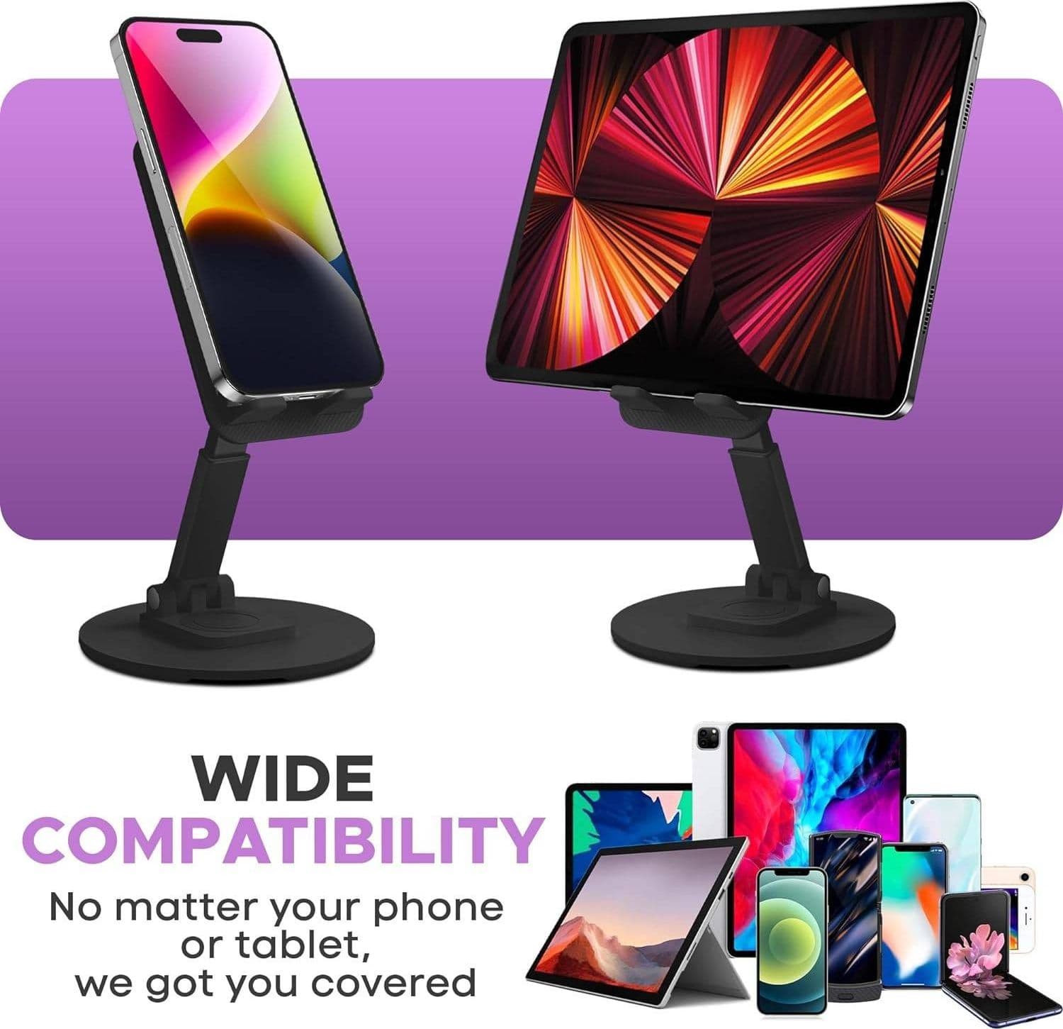 SUPPORTO DA TAVOLO PER TABLET SMARTPHONE UNIVERSALE CON BASE E SNODO REGOLABILE in Supporti Trade Shop italia - Napoli, commercioVirtuoso.it
