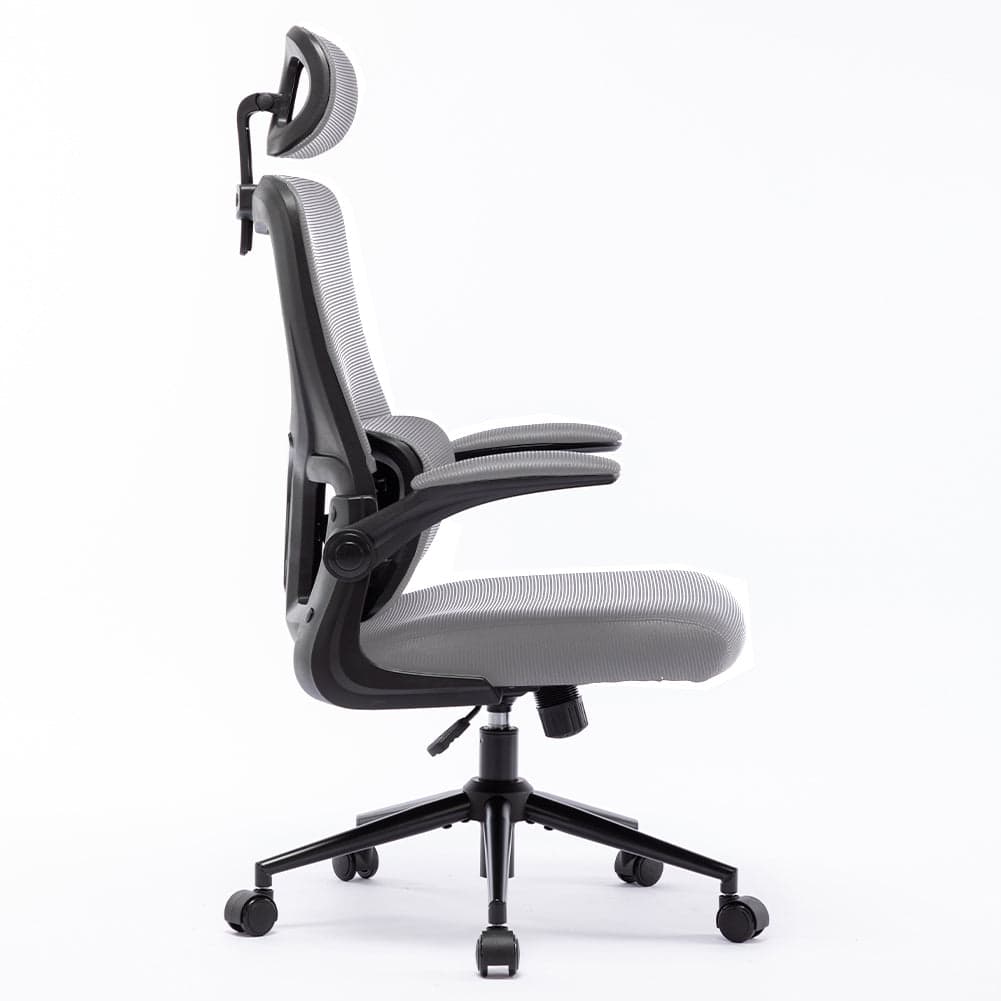 Sedia da Ufficio Ergonomica Grigio Rete Traspirante Supporto Lombare Poggiatesta in Sedie da scrivania Esplodia - Napoli, commercioVirtuoso.it