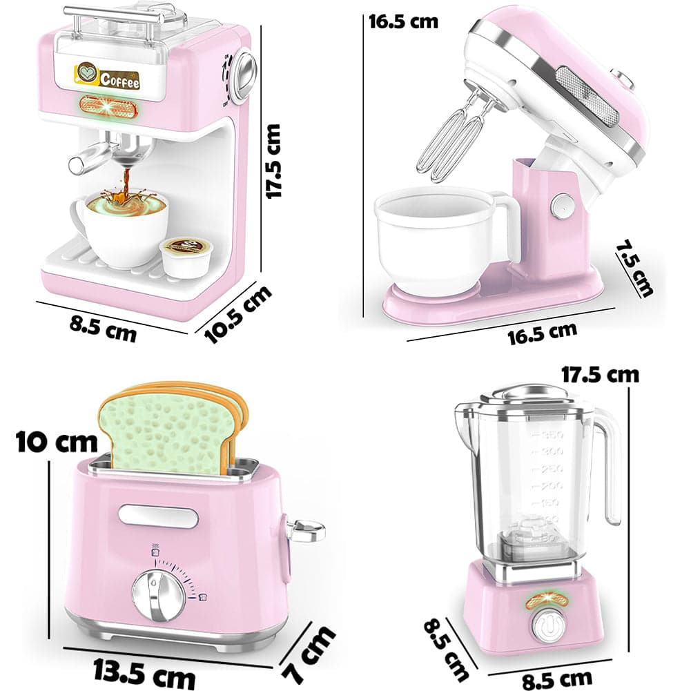 Elettrodomestici Cucina Gioco Rosa Planetaria Macchina Caffè Tostapane Frullatore in Kit utensili cucina Esplodia - Napoli, commercioVirtuoso.it