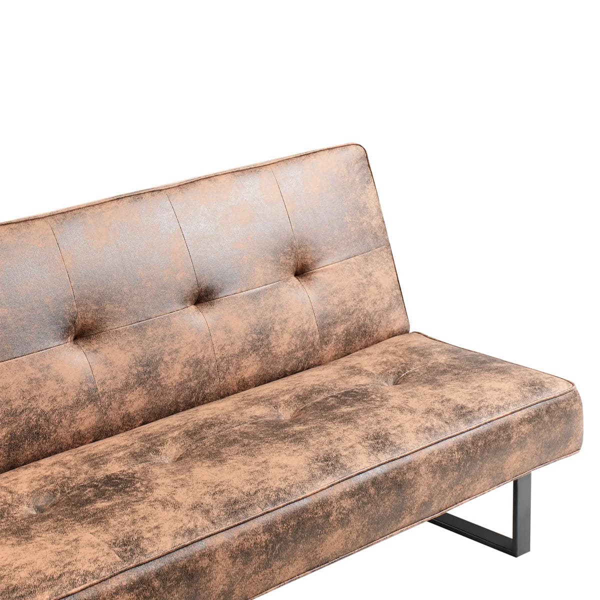 Divano letto 3 posti click clack modello Derby Pelle sintetica Marrone dorato in Divani Esplodia - Napoli, commercioVirtuoso.it
