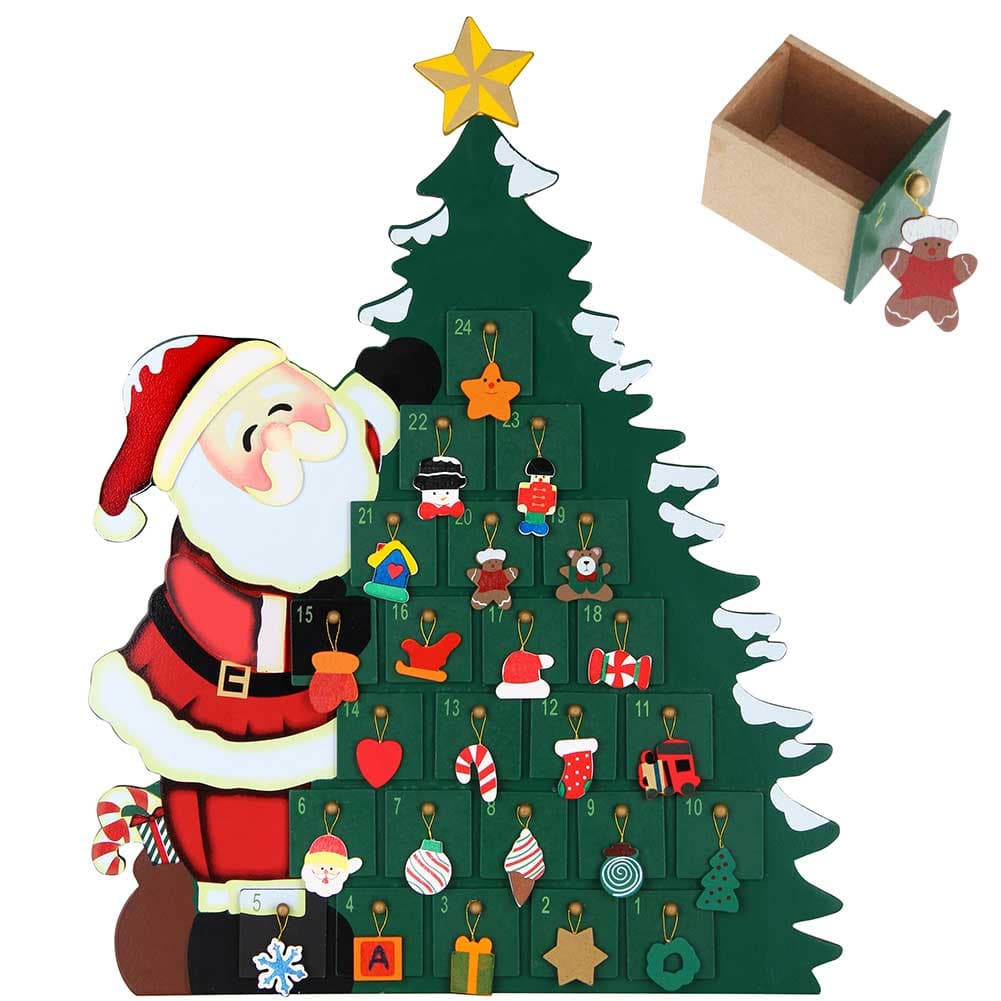Calendario Avvento Natale Alberello Legno 24 Cassetti Decorazioni Natalizie in Calendari dell'avvento Danyx - Casoria, commercioVirtuoso.it
