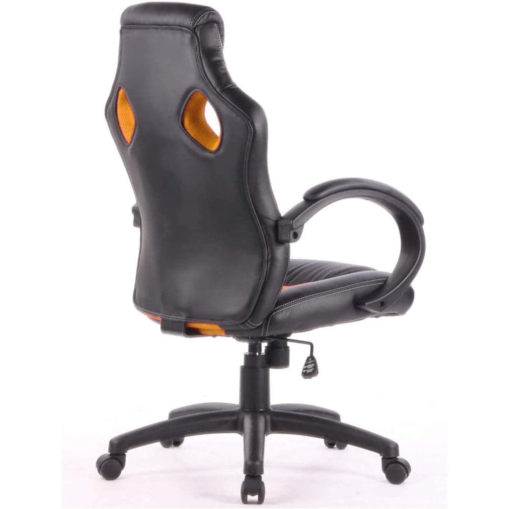 Sedia Poltrona Ufficio Direzionale Gaming Ergonomica Girevole in Ecopelle Nero Arancio in Sedie Gaming Danyx - Casoria, commercioVirtuoso.it