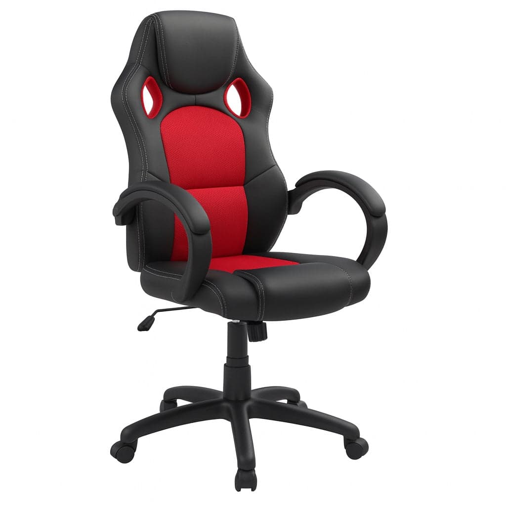 Sedia Poltrona Ufficio Direzionale Gaming Ergonomica Girevole in Ecopelle Nero Rosso in Sedie da scrivania Danyx - Casoria, commercioVirtuoso.it