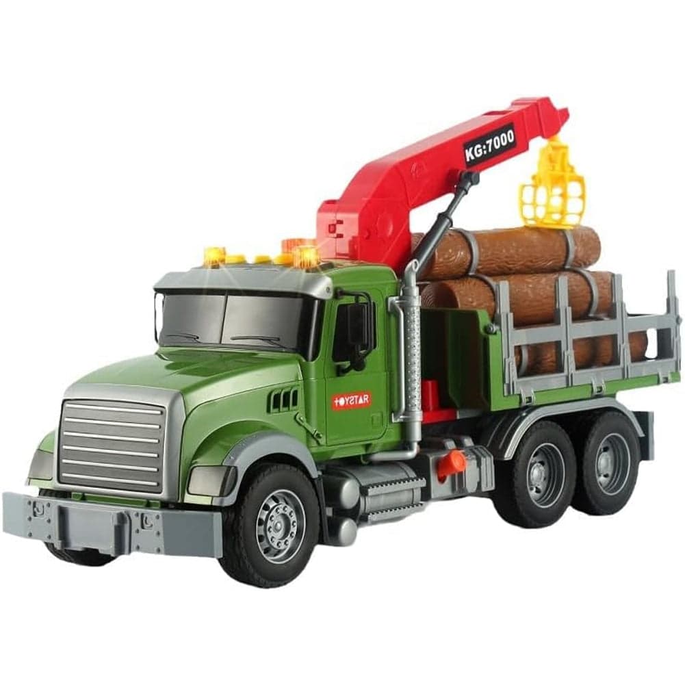 Camion Giocattolo con Tronchi Legno e Gru Veicolo Gioco per Bambini Idea Regalo in Camion Esplodia - Napoli, commercioVirtuoso.it