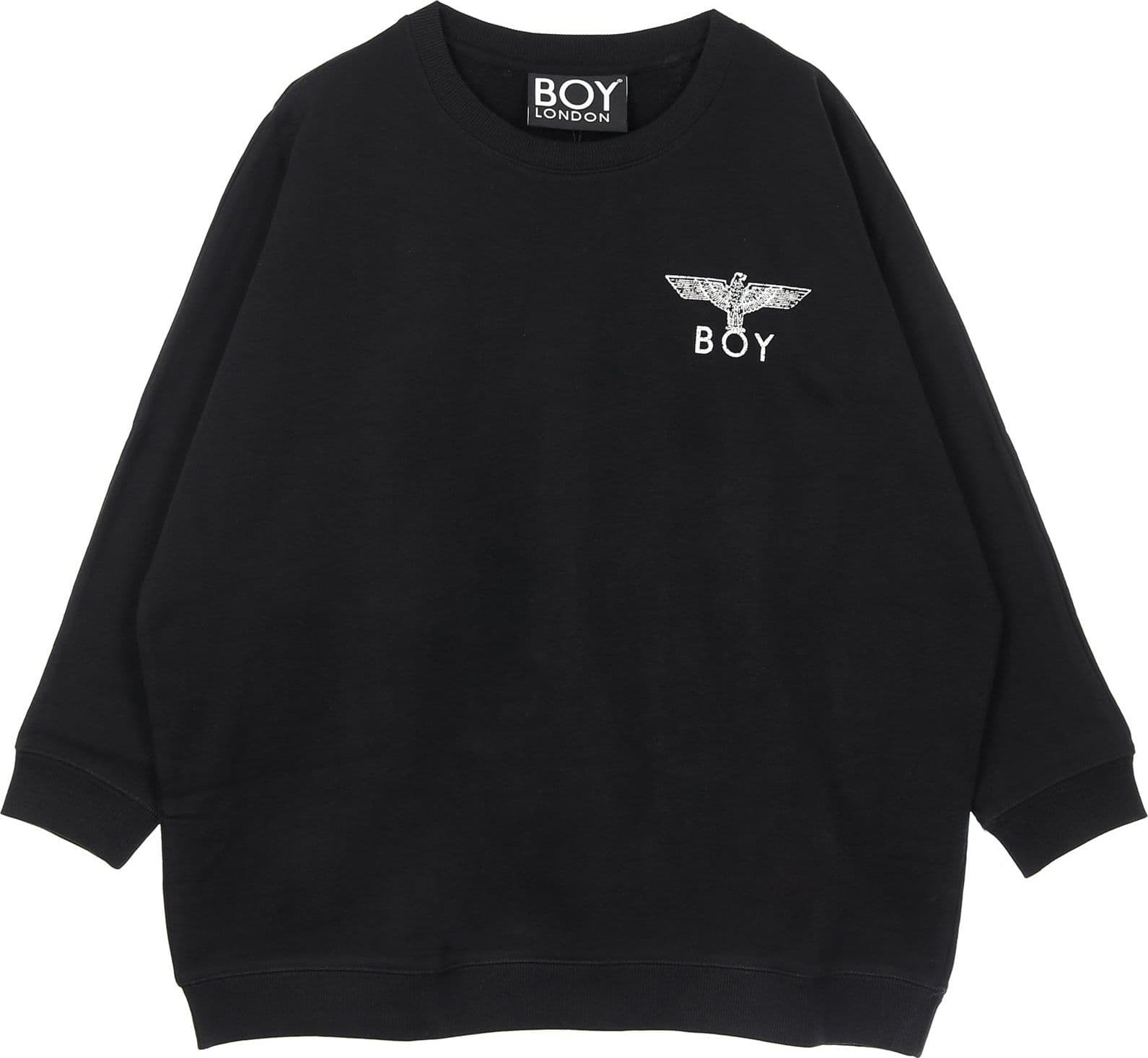 BOY LONDON Felpa Girocollo Donna Vintage Eagle Sweatshirt Washed Black