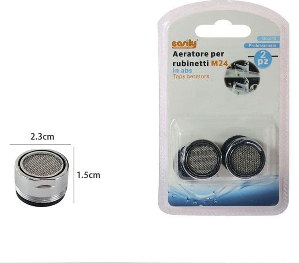 SET 2 PEZZI AERATORE PER RUBINETTI M24 IN ABS FILTRO MASCHIO GUARNIZIONI 52227 in Aeratori Trade Shop italia - Napoli, commercioVirtuoso.it