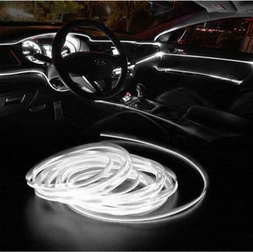 STRISCIA STRIP LED PER INTERNI AUTO A 12V FIBRA OTTICA LUCE DECORATIVA ATMOSFERA in Luci abitacolo Trade Shop italia - Napoli, commercioVirtuoso.it