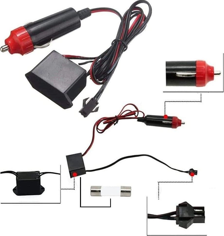 STRISCIA STRIP LED PER INTERNI AUTO A 12V FIBRA OTTICA LUCE DECORATIVA ATMOSFERA in Luci abitacolo Trade Shop italia - Napoli, commercioVirtuoso.it