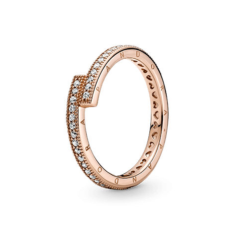 PANDORA  Anello sovrapposto scintillante