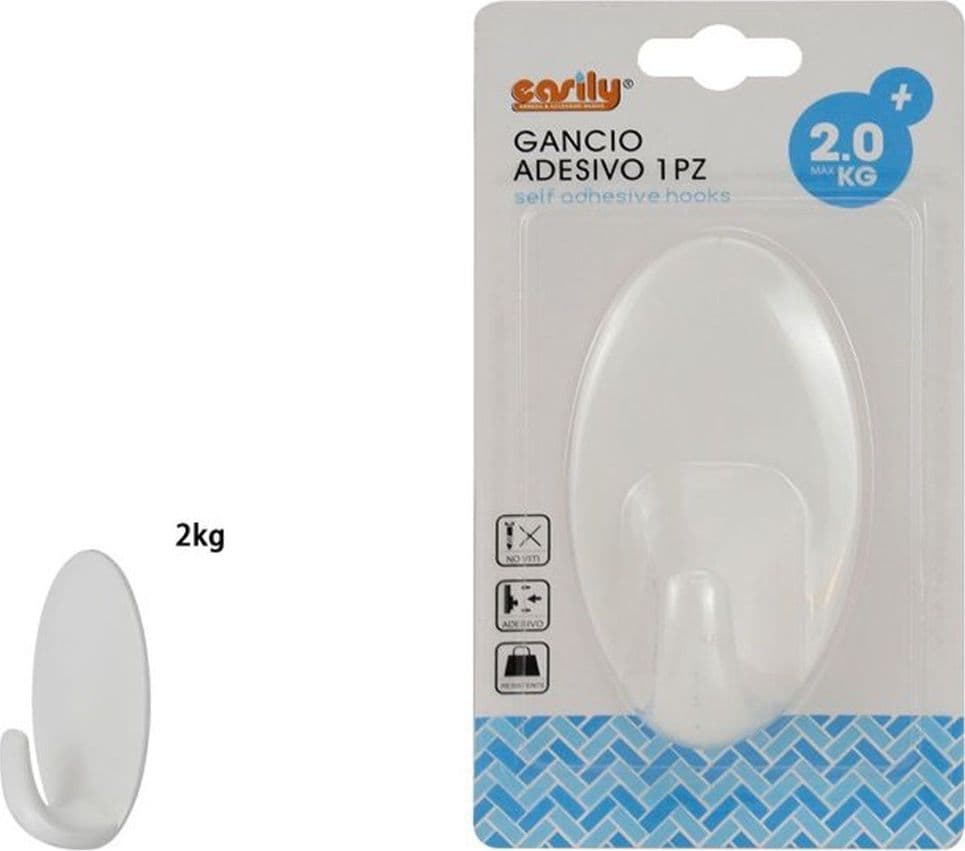 GANCIO APPENDINO ADESIVO DA PARETE CASA CUCINA BAGNO ATTACCAPANNI OVALE 59675 in Ganci portasciugamani Trade Shop italia - Napoli, commercioVirtuoso.it